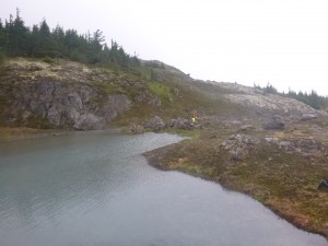 Sloshy crossing a high alpine lake.