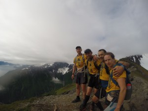 The summit of Mt Marathon at 3022ft above Seward.  It's all downhill to the finish.